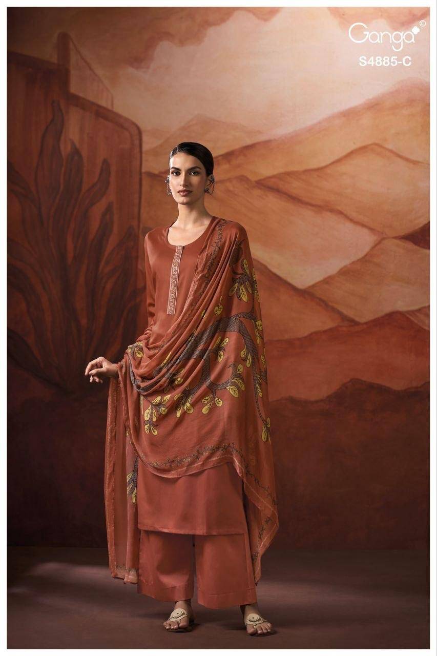LVESSA 4885 By Ganga Fashion Stylish Beautiful Colourful Cotton Dresses At Wholesale Price